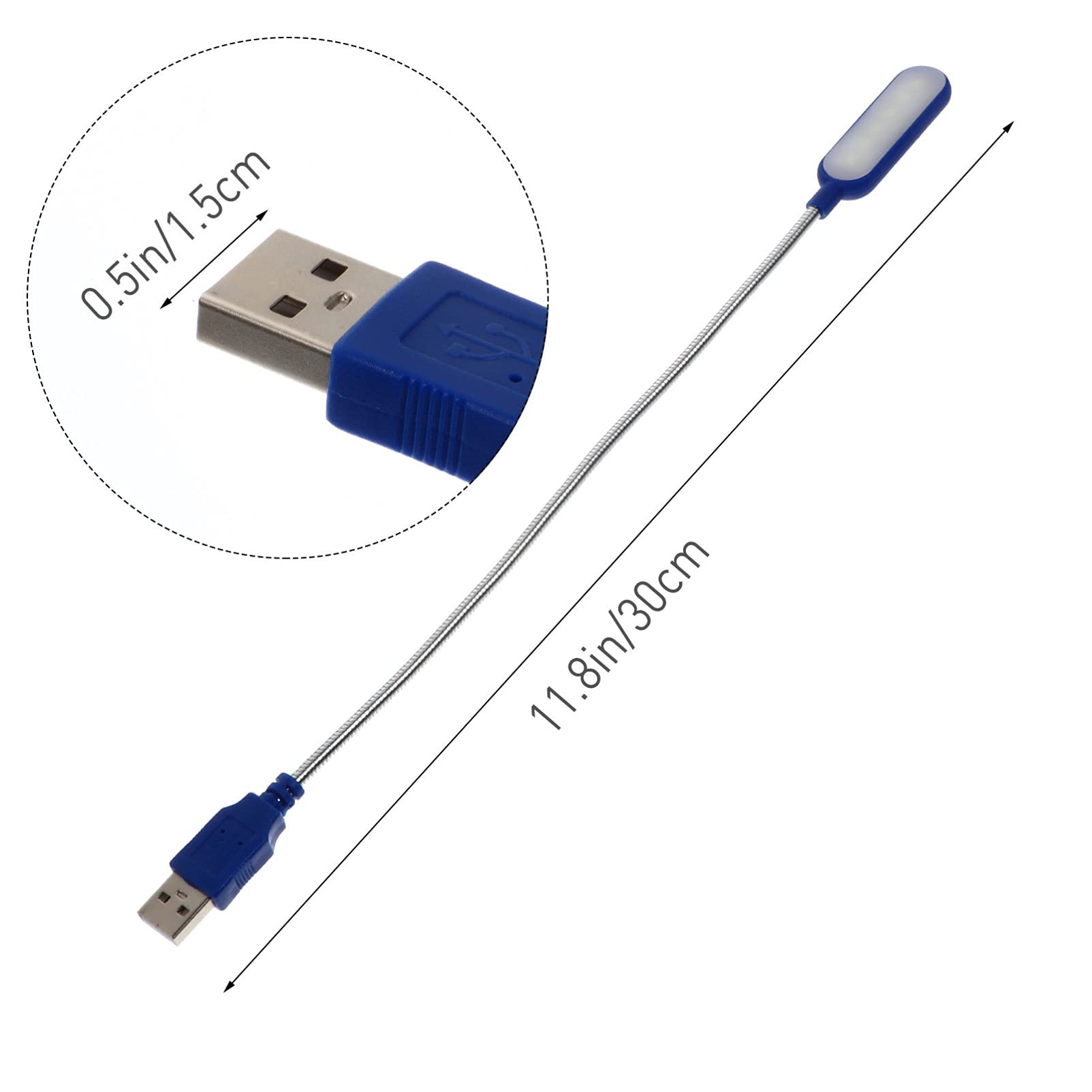 Happyyami 2pcs Portable Reading Lamp Mini Lamp for Study Office Travel White Light