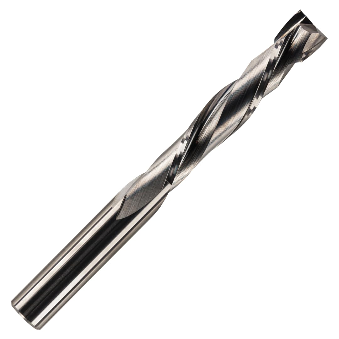 Rennie Tools - 10mm x 52mm Flute Solid Carbide 2 Flute Up Down Cut Compression Router Bit Cutter End Mill for Woods, Acrylic & PVC