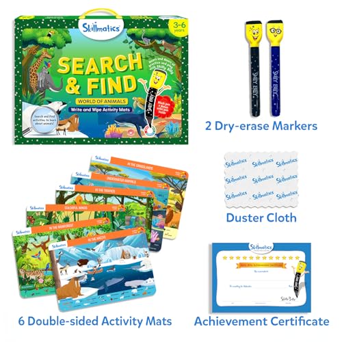Image of Skillmatics Search and Find Animals - Reusable Preschool Learning Activity