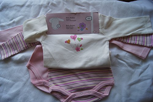 JACKY Süßer 3-er Pack Langarm-Bodies Mädchen 151396 (74/80)