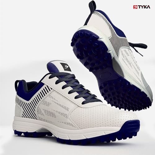 Image of TYKA Velocity Plus Cricket Shoes | Professional Rubber Stud Cricket Footwear for Men