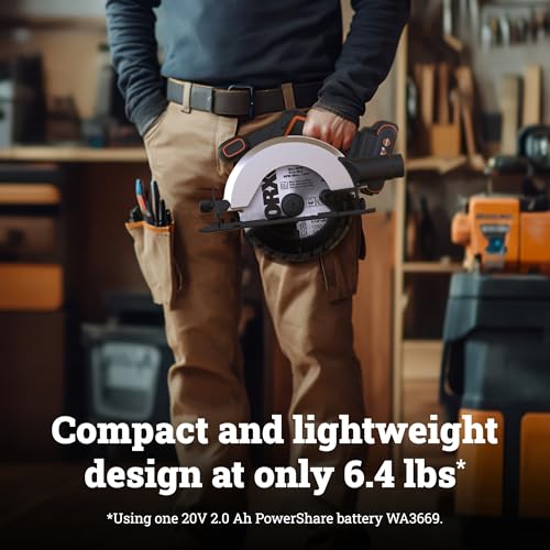 WORX 20V 6-1/2-Inch Cordless Circular Saw
