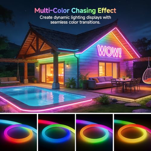 Tira de LED Neon RGB 3.2 pies IP67 BTF-LIGHTING miniatura 6
