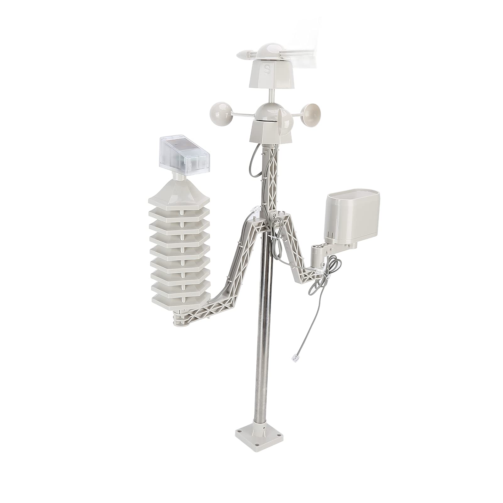 Strumento di Previsioni Meteorologiche con Monitoraggio di umidità e Temperatura per Casa e Giardino Display Compatto in ABS da 5 V 7,5x4,9x1,2 Pollici