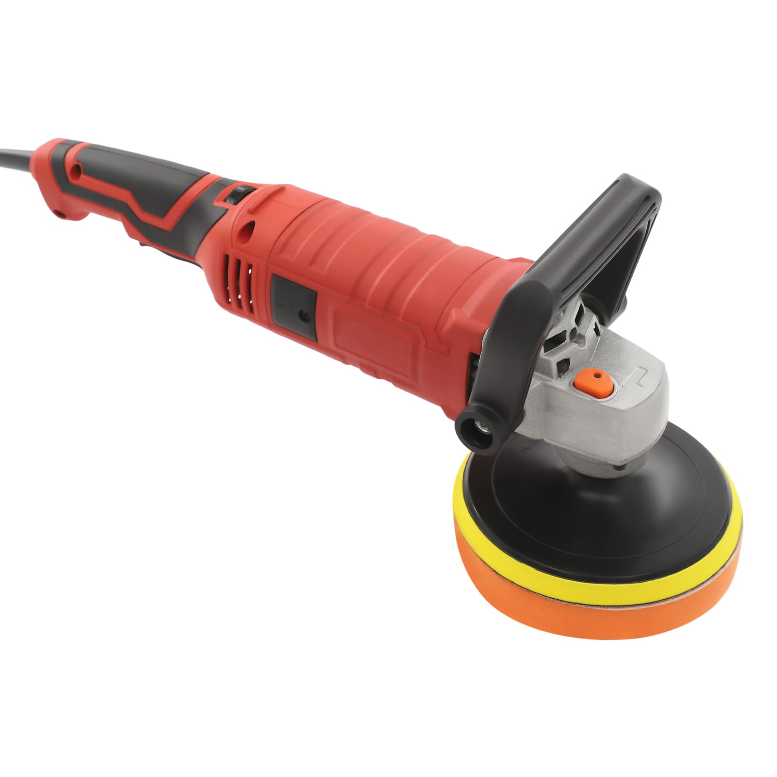 Car Polishing Machine, 1580W Professional Electric Polisher Kit, Heavy Duty Car Polisher Set with 7 Variable Speeds for Auto Floor Glass, Household & DIY Use (Red)