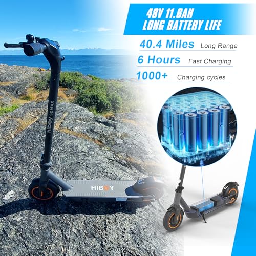 Image of Hiboy S2 /S2 MAX Electric Scooter, 40.4 Miles Range & 19 Mph | 500W Motor, 10 inch Self-Sealing Tire E-Scooter, Folding Commuter & Dual Braking System Electric Scooter for Adults