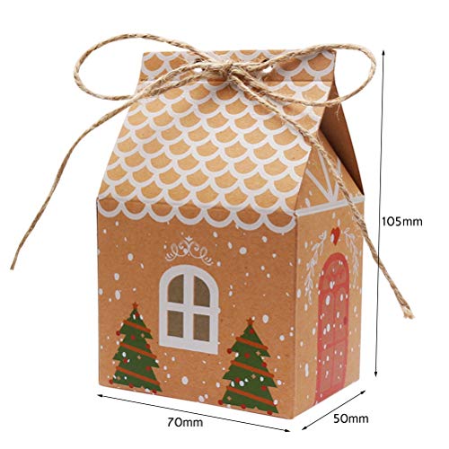 20 Pièces Sacs Cadeaux de Noël, Boîtes de Cadeaux en Carton de Noël Boîtes de Bonbons de Noël pour Biscuits Cupcake Bonbons Chocolats de Noël pour Bricolage Décoration de Noël - Image 3