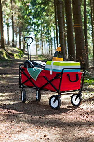 Meister Bollerwagen – 68 kg Tragkraft – Ausziehbarer Griff – 360° Räder – Platzsparend faltbar – Optimal geeignet für Ausflüge & Festivals / Handwagen / Transportwagen / Strandwagen / 6816910 - 8