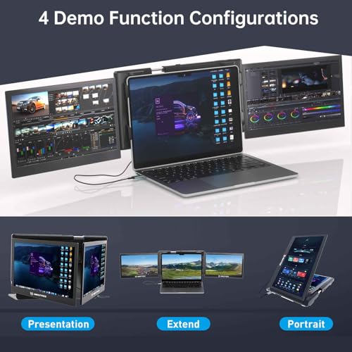 Image of Maxfree 13.3 Inch Laptop Screen Extender, Full HD Display (1920 x 1080), IPS Panel, 1000:1 Contrast Ratio, 16:9 Ratio, USB C Plug & Play Portable Monitor for Laptop, T2