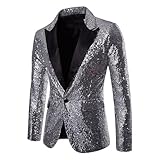 ステージ衣装 メンズ スーツ テーラードジャケット メンズ キラキラ プリント 派手 ブレザー スパンコール 一つボタン スーツ ジャケット スリム 人気 ブレザー ビジネス カジュアル 紳士服 大きいサイズ 礼服 結婚式 司会