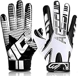 RID CHEN Football Gloves 2.0 Adult Football Receiver Gloves,Tacky Grip Skin Tight Adult Football Glo