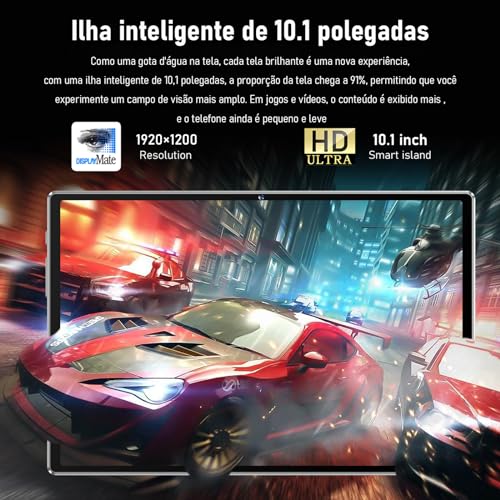 Tablet Pad 6 Pro, 8GB RAM+256GB ROM, Tela Imersiva de 10.1'', Câmera Traseira 16MP, Câmera frontal