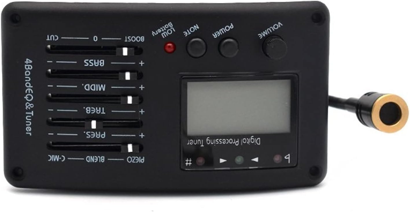 Gitarren-Tonabnehmer, Akustik-Tonabnehmer, 4-Band-Akustikgitarre, Equalizer mit Stimmgerät und Mikrofon-Gitarren-Tonabnehmer
