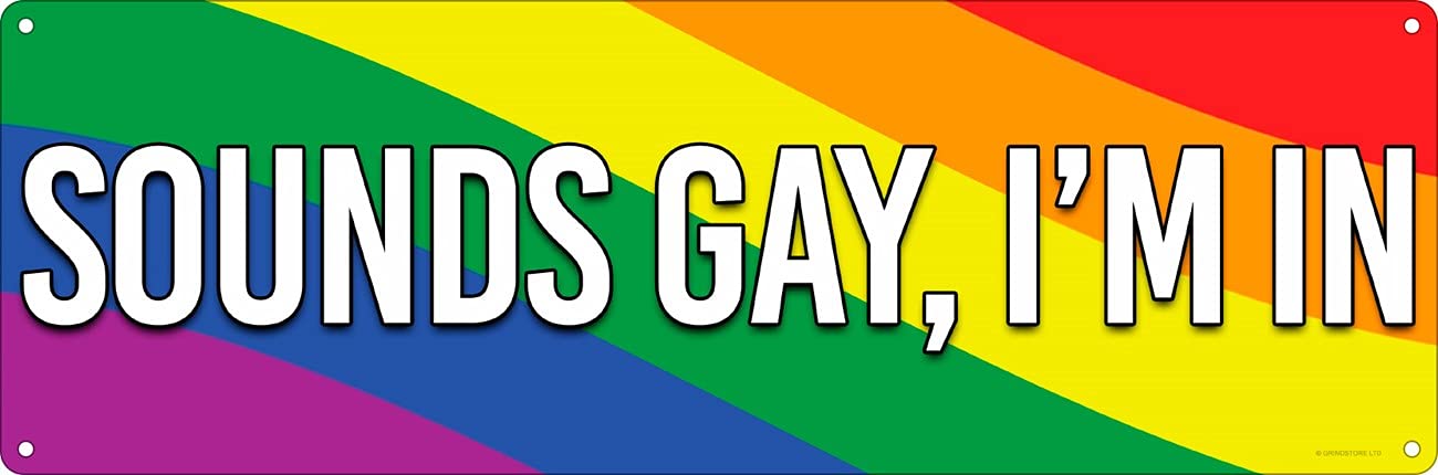 Sounds Gay I'm In Slim Tin Sign