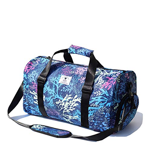 Original Floral Water Resistant Duffel Bag Gym bag Weekender Travel Bag for Gym Beach Travel School Daily Bags