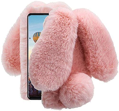 Unichthy For iPhone 16 Pro Case for Girls Glitter Gems Plush Cute Cover Fluffy Rabbit Ears Soft Gel Phone Case Warm Winter Back Lovely Bunny Shockproof Bumper Cover for iPhone 16 Pro - Image 2