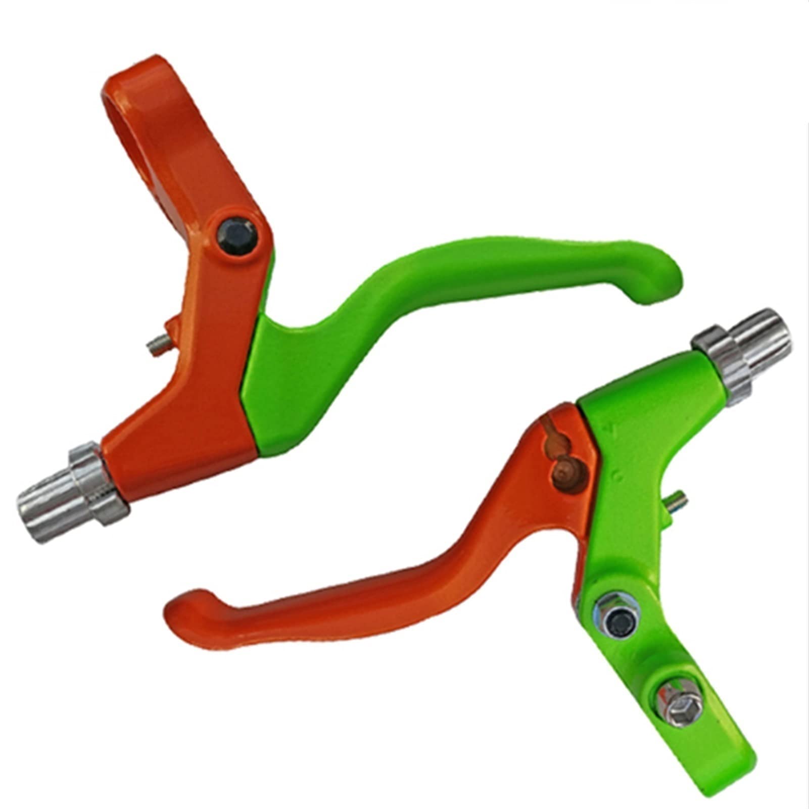 Mklhavb Green,Orange,Red,White Bicycle Brake Lever 1Pair Lightweight Aluminum Bicycle Bmx Brake Handle Mtb Mountain Bike Cycling Brake Levers Brake Levers Brakes Bike Part (Color : Green)