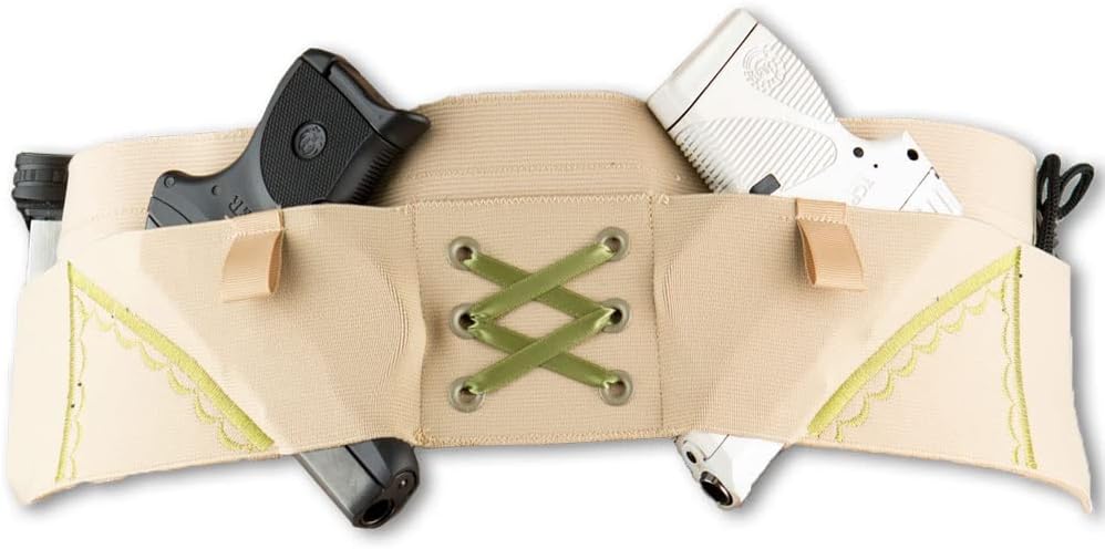 Can Can Concealment Hip Hugger Classic Holster – Ambidextrous Women’s Compression Holster for Concealed Carry- IWB/OWB Gun Holster