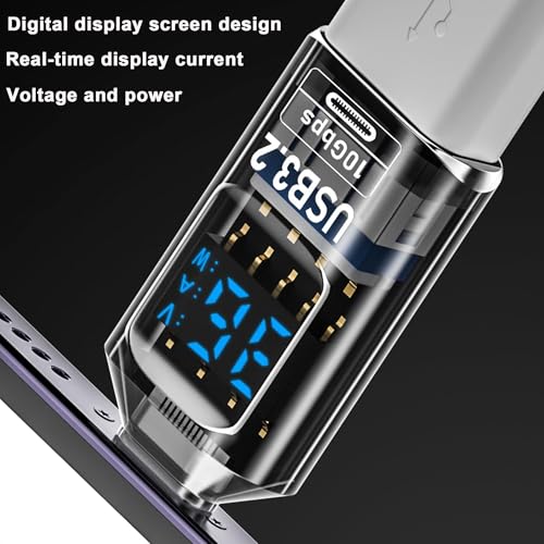 URANT 2Pack USB to Type C Adapter,Type C Revolution USB 3.2 Female LED Display,10Gbps A Female to C Male Compatible with iPhone 15 Pro Max Plus,iPad Air/Pro,MacBook,Support Power Intelligent Display - Thumbnail 5