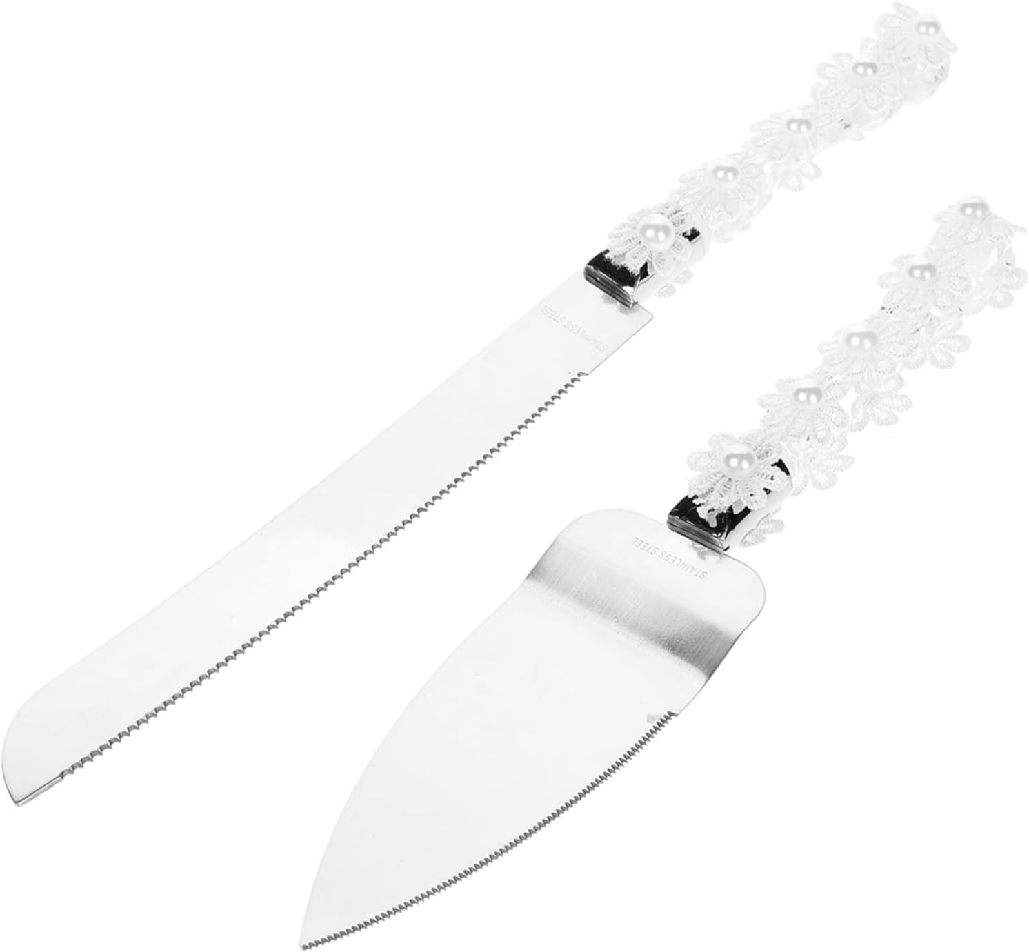2pc Rhinestone Flower Decorations Cake Cutting Cutters Spatula Wedding Cake Severing Tool Kitchen Baking Utensils