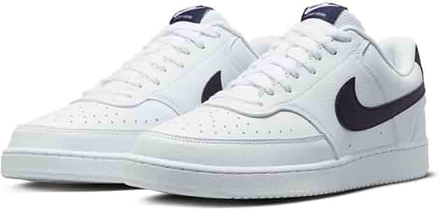 Nike Court Vision ハイカットシューズ ホワイト/ネイビー Nike Court Vision Next Nature Mid White Black Men's Size 9.5