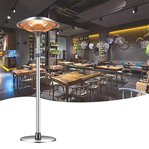 Stand Terrassenheizer, Infrarot-Carbon Rohr Heizung, Elektro Wetterfester Heizpilz Mit 3 Leistungsstufen, 1200/1800 / 3000W, Für Innen Und