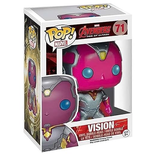 Funko - Figura Marvel Avengers Edad de Ultron - Visión metálico Exclu Pop 10cm - 0849803072346