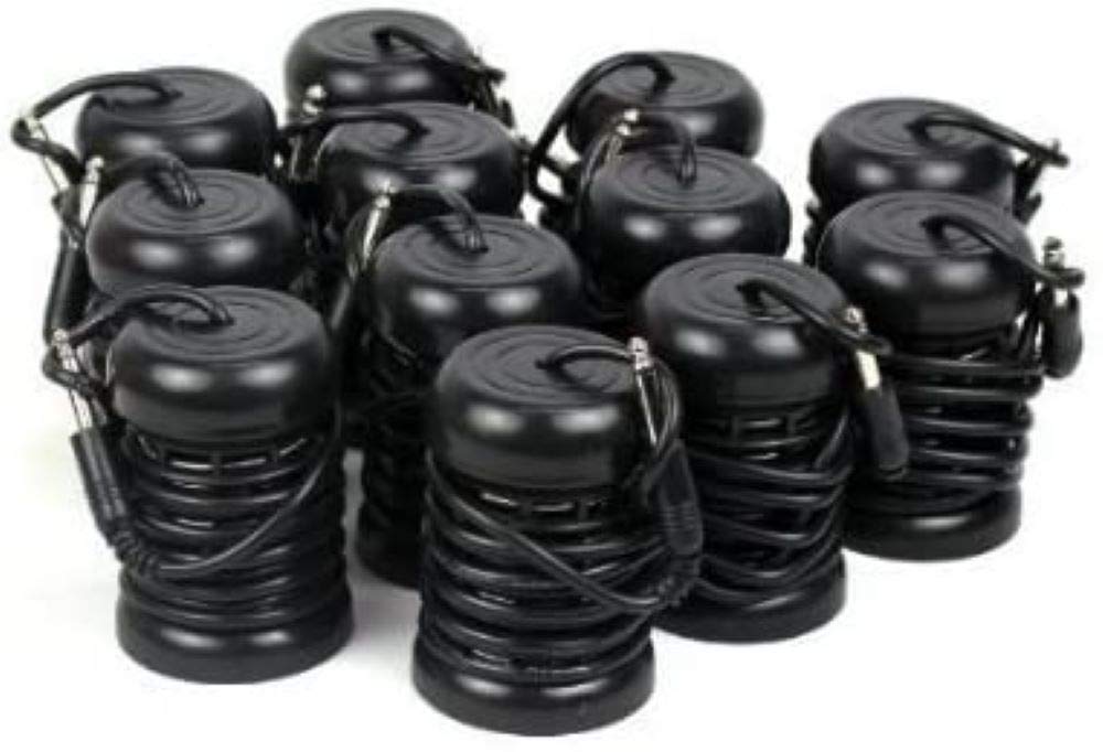 12x bobina de electrodos de iones con conector jack de 6,3 mm para el limpiador de iones Detox, Royal Spa y otros dispositivos, negro