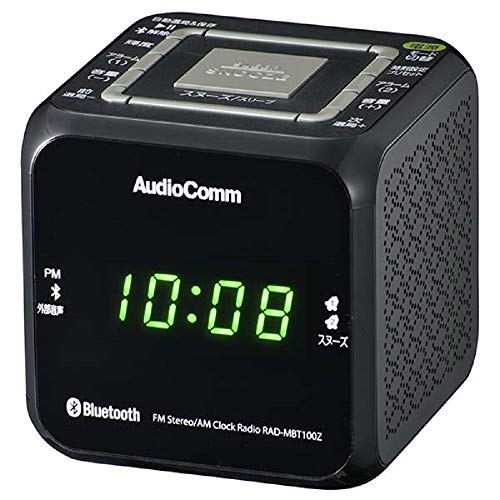 オーム電機 AudioComm クロックラジオ Bluetooth対応 MP3再生 ブラック RAD-MBT100Z-K 07-8964 OHM 51-7XjrgVpL.jpg
