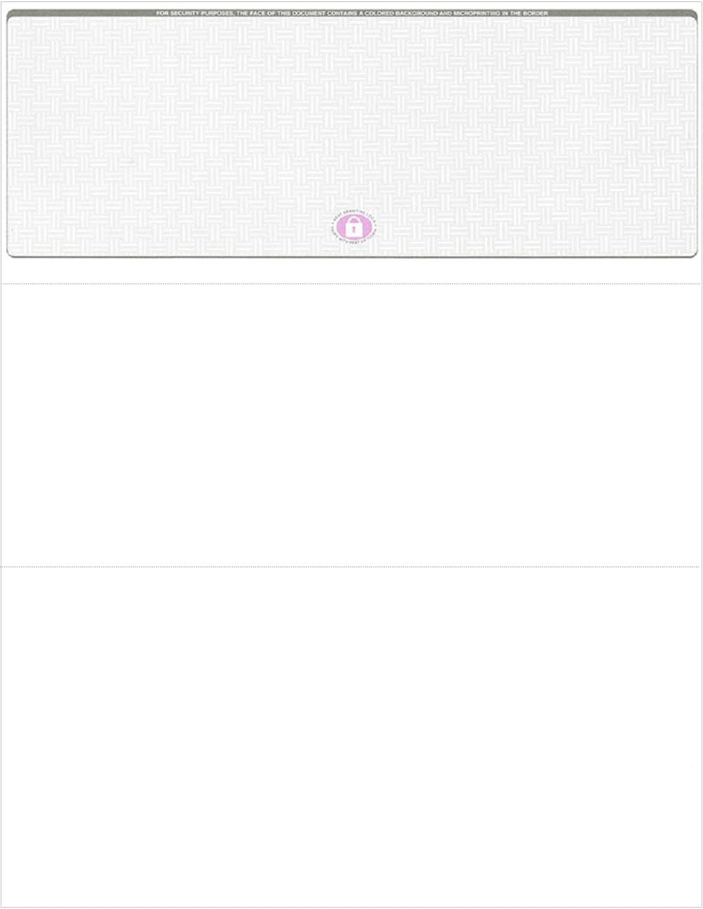 Compuchecks 500 high Security Check Paper Compatible with quickbooks and Versa Check - Computer Checks for Business Or Personal Use - Blank Check On Top Paystubs On Bottom (Platinum Basketweave)