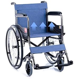 Hyy Yy Rolstoel Steel Rolstoel-lichtgewicht opvouwbare rolstoel, Oxford Fabric rolstoel met Faux Leather Decompressie…