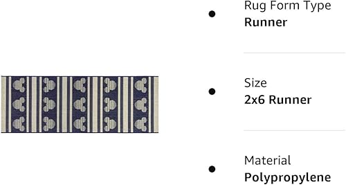 Miniatura 4 de Gertmenian Mickey Mouse 46236 - Alfombra de interior y exterior, decoración del hogar de Disney, alfombra de área perfecta para terraza, patio,