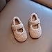 Baby Girl Princess Shoes Toddler Mary-Jane Soft Sole Slippers Fashion Casual 1-7 Years Infant Indoor Slippers (Khaki, 2.5-3 Years Toddler)