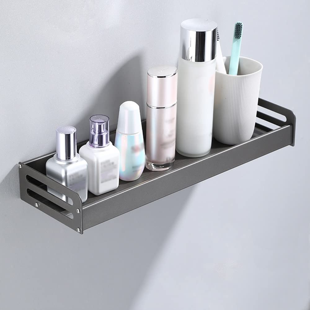ZJHFFFG Shower Shelf Racks Space Aluminum Shower Shelves Caddy Bathroom Shower Shelf Storage Basket Wall Mounted Organizer Shower