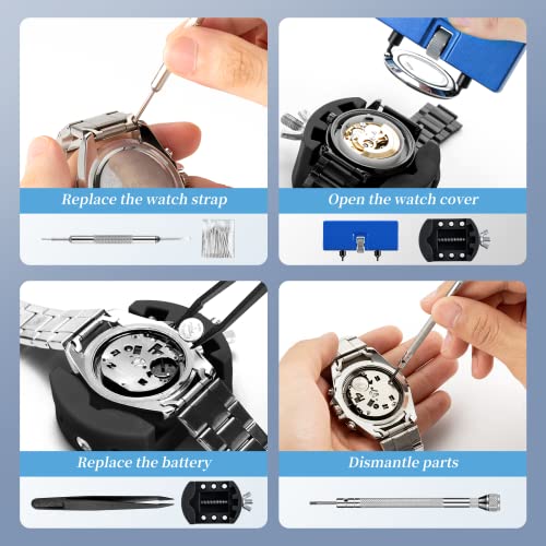 Eventronic US-1 Watch Battery Replacement Tool Kit,Watch Back Remover Tool,Watch Case Opener Tool,Watch Tools Case Back Opener,Watch Repair Kit,Watch Case Opening Pry,Spring Bar,Tweezers,With Carry Case thumb #1