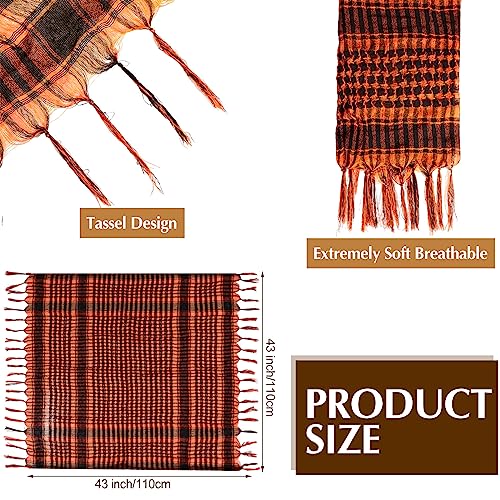 Newcotte 15 Pcs Military Shemagh with Tassel Desert Tactical Scarf Keffiyeh Women Men Face Head Wrap Winter Scarf Wrap for Neck Costume Mask Accessories, 43 x 43 Inches2