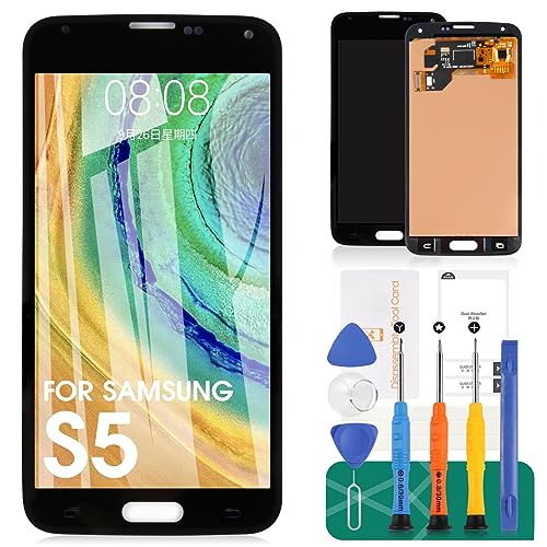 Pantalla LCD de repuesto para Samsung Galaxy S5 G900 para Samsung Galaxy S5 2015 G900 G900MD G900A pantalla táctil digitalizador de cristal de montaje (no amoldado)