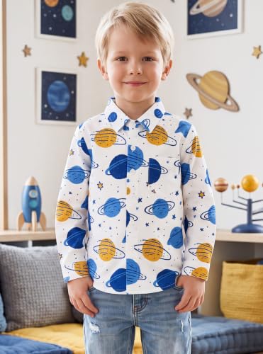 Image of Boys Hawaiian Button Down Shirt, Pure Combed Cotton Short Sleeve Size 3-15Y | Pure Combed Cotton, Smooth 60s yarn, Tagless Label, Pilling-Resistant, Shrink-Resistant, Fade-Resistant, Machine Washable