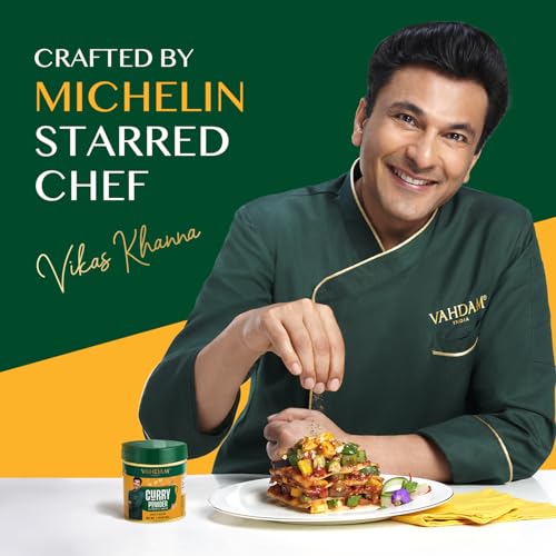 Image of VAHDAM Authentic Indian Curry Powder (50g, 1.76 Oz), Crafted by 8 times Michelin-starred chef Vikas Khanna | 11 Single Origin Spice blend | With Pure Spices and Himalayan Pink Salt
