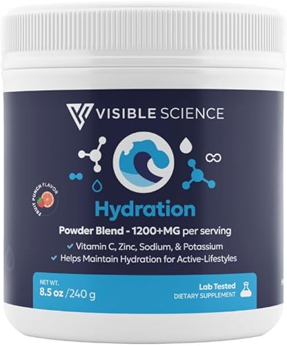 Polvo de hidratación mezcla de electrolitos para rehidratación y apoyo energético, 8.47 oz, 1 frasco