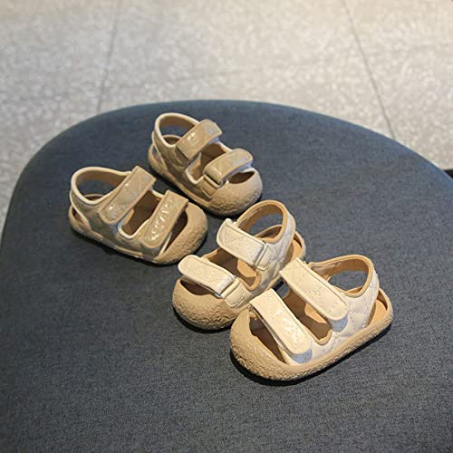 Summer New Soft Bottom Breathable Non Slip Solid Color Children's Fashion Casual Beach Sandals Girl Shoes Size 23