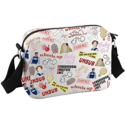 TV Show Inspired Gift TV Show Merchandise Travel Bag Spencer Lover Gift Crime Show Crossbody Bag for Crime Fans (Criminal TV Pattern HKB)
