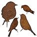Produktbild Rost Deko Edelrost Gartenstecker Metall Vogel Stecker Gartendeko Rostoptik mit Schraubgewinde für Garten Dekoration Vögel Set Rost Optik 4Pcs