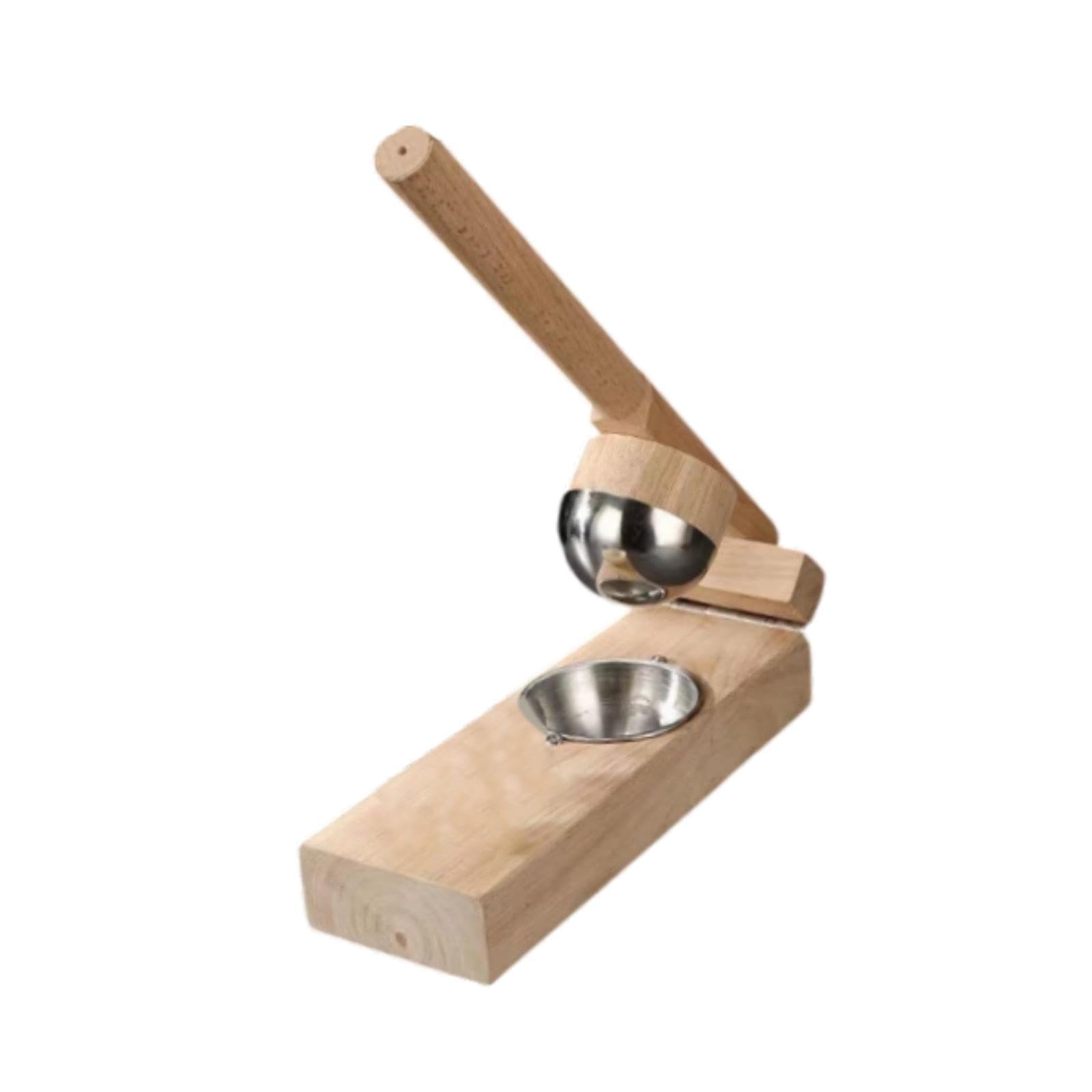 Mochi Maker Teigpresse aus Gummibaumholz Qingming Frucht Presse Dumpling Skin Werkzeug mit Sicherem Griff für Küche Restaurant Laden, Gummiholz ​​8cm