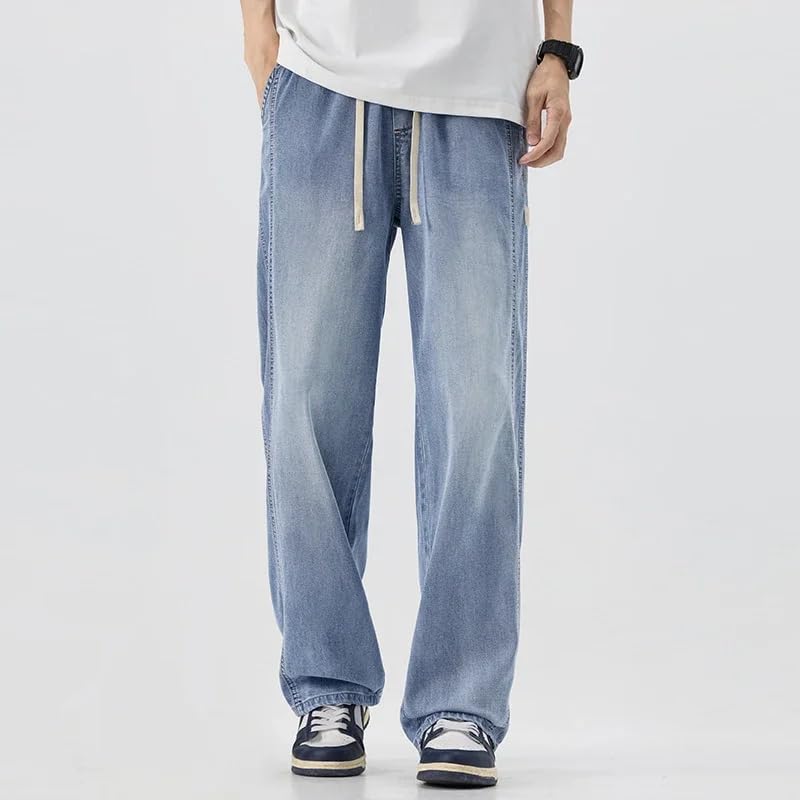 Jeans Summer Men's Straight Leg Casual3