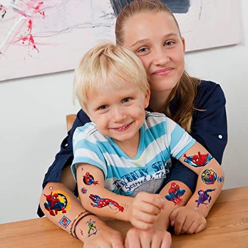 12 Sheets Spider Men Temporary Tattoos Stickers For Kids, Spider Birthday Party Supplies Decorations Party Favors, Gifts For Boys Girls School Classroom Rewards #TOP6
