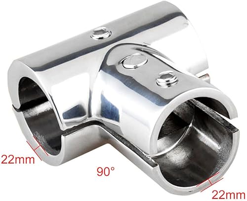 Miniatura 10 de SEADEAR Barandilla para barcos de 3 vías Barandilla marina 316 acero inoxidable 9060 grados TT montaje riel conector dividido 0.866 in0.984 in1.181