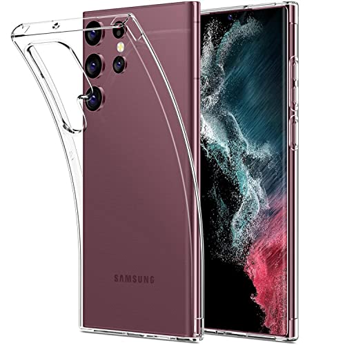 KP TECHNOLOGY Galaxy S22 Ultra Case - Silicone Gel, Clear