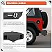 ECOTRIC Rear Bumper Compatible With 1987-2006 Jeep Wrangler YJ TJ w/ 2 LED Lights & 2