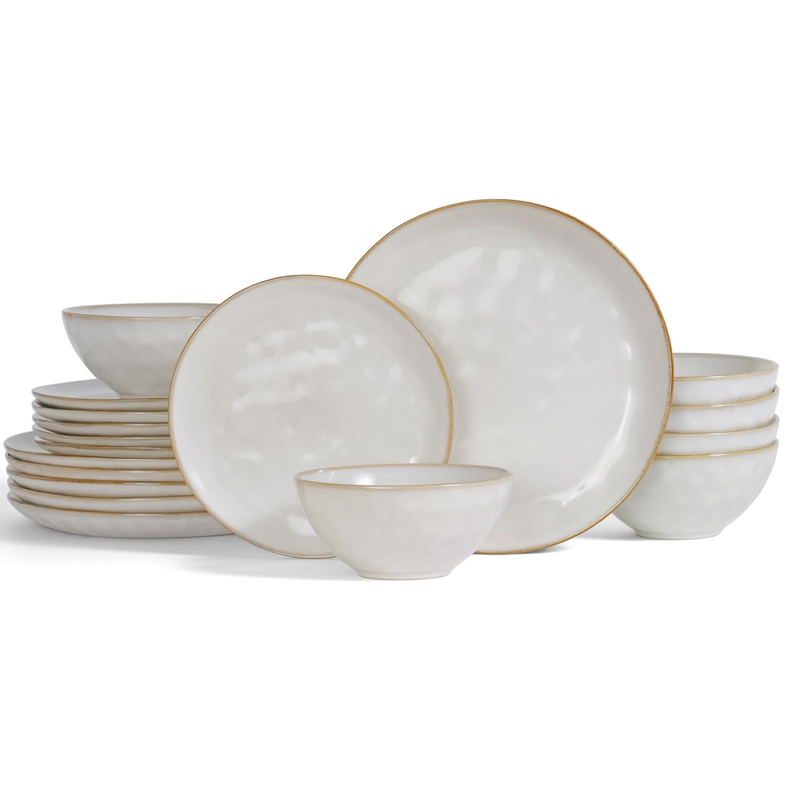 Amazon.com | Famiware Ocean Round Plates and Bowls Set, 18 Pieces